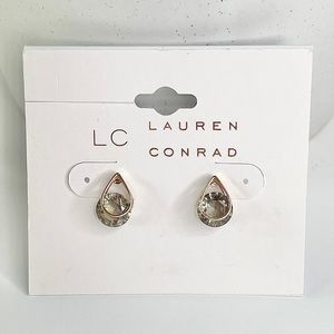 NWT LC Lauren Conrad gold and black earrings